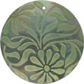 Blacklip shell round in celedon