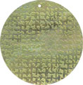 Blacklip shell round in celedon