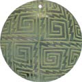 Blacklip shell round in celedon