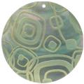Blacklip shell round in celedon