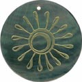 Blacklip shell round in celedon