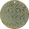 Blacklip shell round in celedon