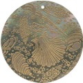 Blacklip shell round in gold