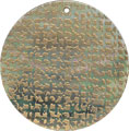 Blacklip shell round in gold