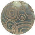 Blacklip shell round in gold