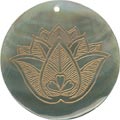 Blacklip shell round in gold