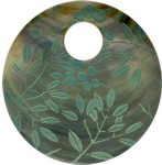 Blacklip shell round in green