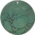 Blacklip shell round in green