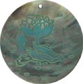 Blacklip shell round in green