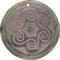 Blacklip shell round in purple