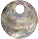 Blacklip shell round in purple