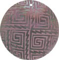 Blacklip shell round in purple
