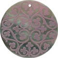 Blacklip shell round in purple