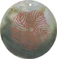 Blacklip shell round in red