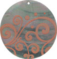 Blacklip shell round in red