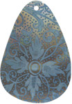 Blacklip shell teardrop in blue