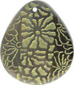 Blacklip shell teardrop in celedon