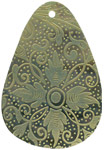 Blacklip shell teardrop in celedon