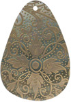 Blacklip shell teardrop in gold