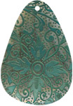 Blacklip shell teardrop in green