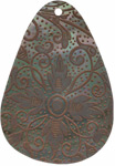 Blacklip shell teardrop in toffee