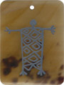 Brown pen shell rectangle in blue