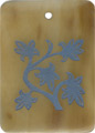 Brown pen shell rectangle in blue