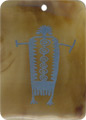 Brown pen shell rectangle in blue