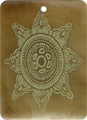 Brown pen shell rectangle in celedon
