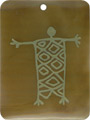 Brown pen shell rectangle in celedon