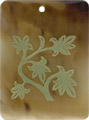 Brown pen shell rectangle in celedon