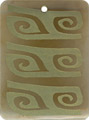 Brown pen shell rectangle in celedon
