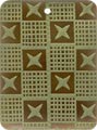 Brown pen shell rectangle in celedon