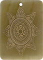 Brown pen shell rectangle in gold