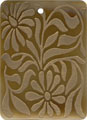 Brown pen shell rectangle in gold
