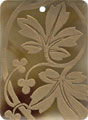 Brown pen shell rectangle in gold