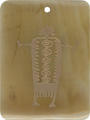 Brown pen shell rectangle in gold