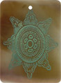 Brown pen shell rectangle in green