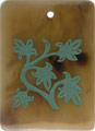 Brown pen shell rectangle in green