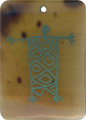 Brown pen shell rectangle in green