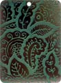 Brown pen shell rectangle in green