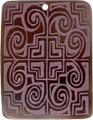Brown pen shell rectangle in purple