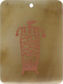 Brown pen shell rectangle in red