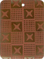 Brown pen shell rectangle in red