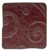 Embossed Square Insert in Burgandy