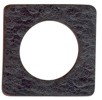 Embossed Square Ring in Black
