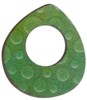 Embossed Teardrop in Lime Green