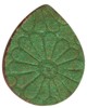 Embossed Teardrop Insert in Lime Green