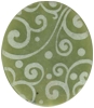 Jade oval bead