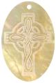 Mother of pearl shell oval